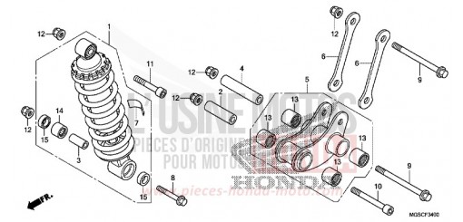 REAR CUSHION NC700DD de 2013